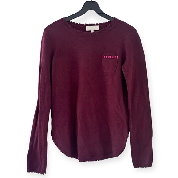 Lisa Todd Women’s 100% Cashmere Frayed Hem Sweater Size Small - Picture 1 of 7